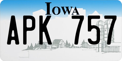 IA license plate APK757