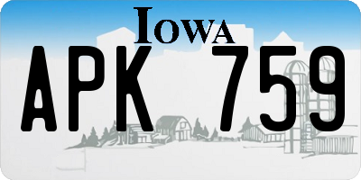 IA license plate APK759