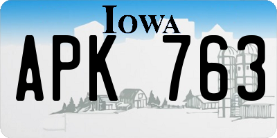 IA license plate APK763