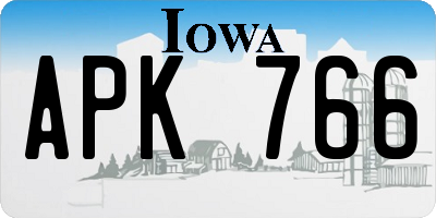 IA license plate APK766