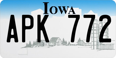 IA license plate APK772