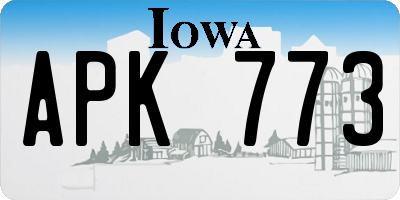 IA license plate APK773