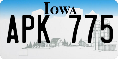 IA license plate APK775