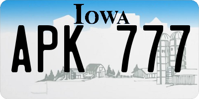 IA license plate APK777