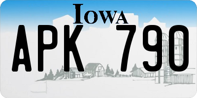 IA license plate APK790