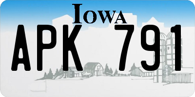 IA license plate APK791