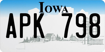 IA license plate APK798