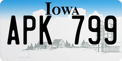 IA license plate APK799