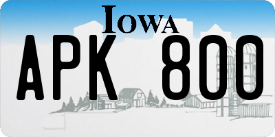 IA license plate APK800