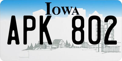 IA license plate APK802