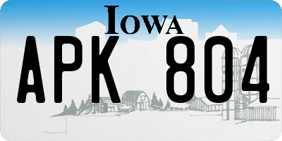 IA license plate APK804