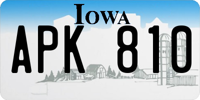 IA license plate APK810