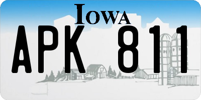 IA license plate APK811