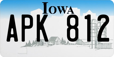 IA license plate APK812