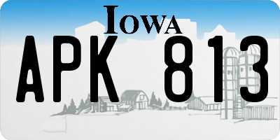IA license plate APK813