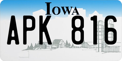 IA license plate APK816