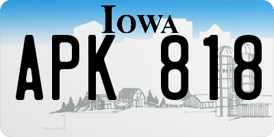 IA license plate APK818