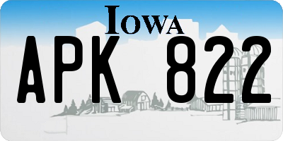 IA license plate APK822