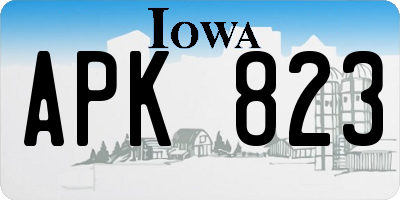 IA license plate APK823