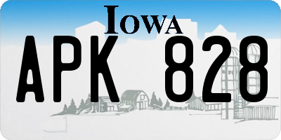 IA license plate APK828