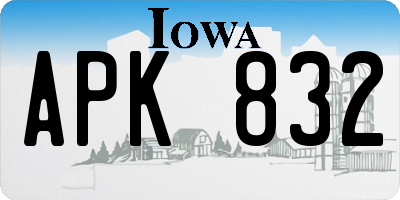IA license plate APK832