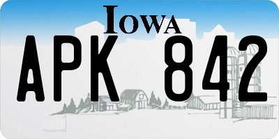 IA license plate APK842