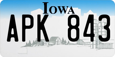 IA license plate APK843