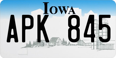 IA license plate APK845