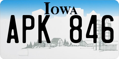 IA license plate APK846