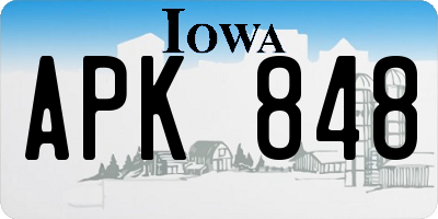 IA license plate APK848
