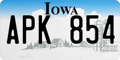 IA license plate APK854