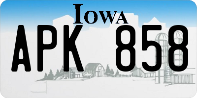 IA license plate APK858