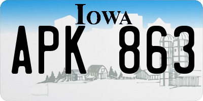 IA license plate APK863