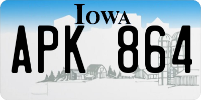 IA license plate APK864