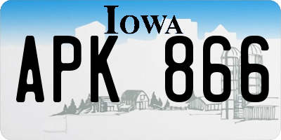 IA license plate APK866