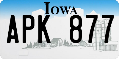 IA license plate APK877