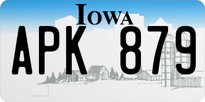 IA license plate APK879