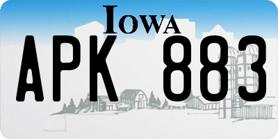 IA license plate APK883