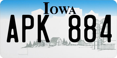 IA license plate APK884