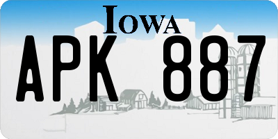 IA license plate APK887