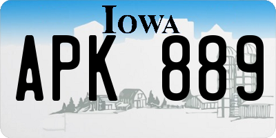 IA license plate APK889