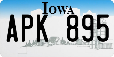 IA license plate APK895