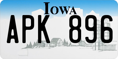 IA license plate APK896