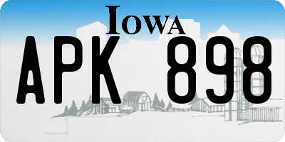 IA license plate APK898