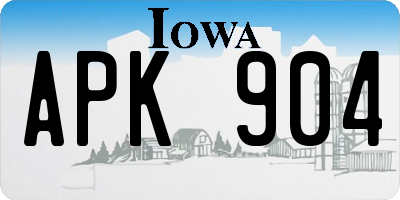 IA license plate APK904