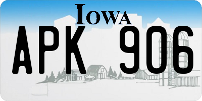 IA license plate APK906