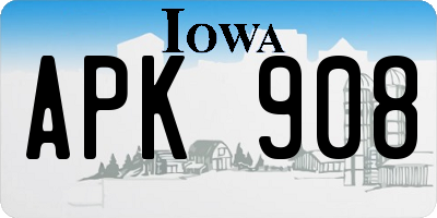 IA license plate APK908