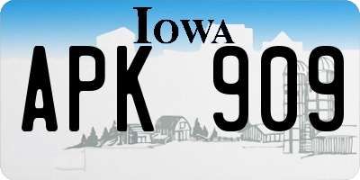 IA license plate APK909