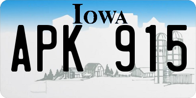 IA license plate APK915