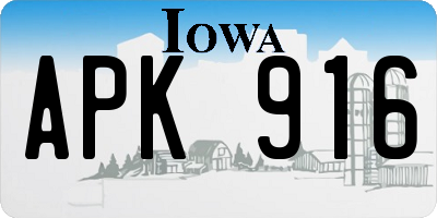 IA license plate APK916